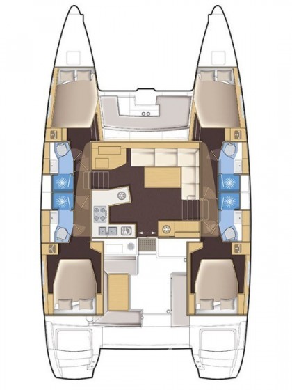 Lagoon 450 S - 4 + 2 cab. - Yacht Charter Sailica