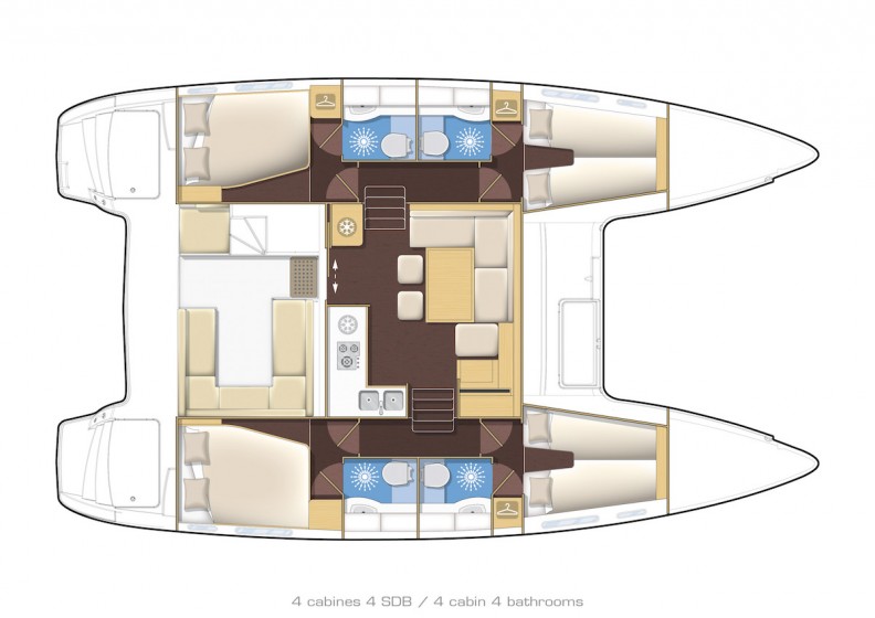 Lagoon 400 S2 - 4 + 2 cab. - Yacht Charter Sailica