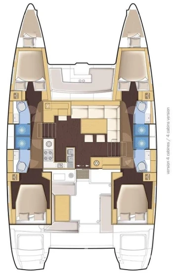 Lagoon 450 S - 4 + 2 cab. - Yacht Charter Sailica