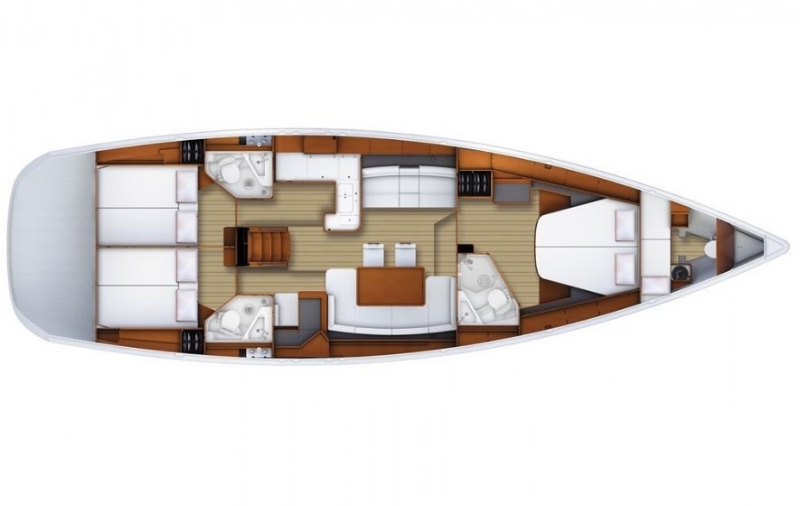 Jeanneau 53 - 3 cab. - Yacht Charter Sailica