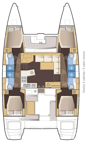 Lagoon 450 S - 4 + 2 cab. - Yacht Charter Sailica