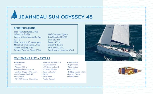 Sun Odyssey 45 - Yacht Charter Sailica
