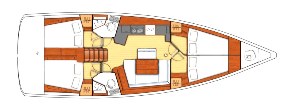 Oceanis 45 - Photo #12 Oceanis 45 - Yacht Charter Sailica