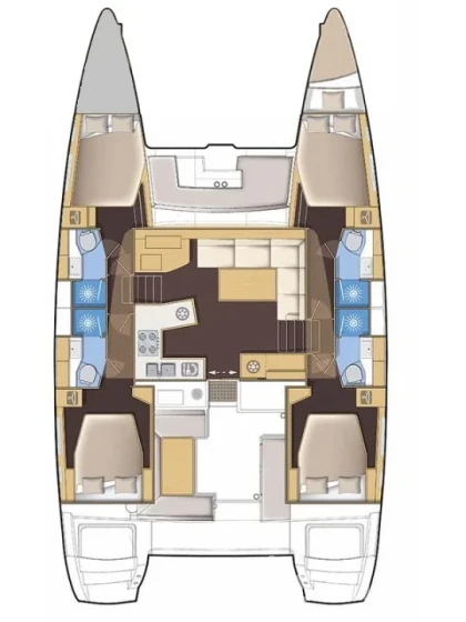 Lagoon 450 S - 4 + 2 cab. - Yacht Charter Sailica