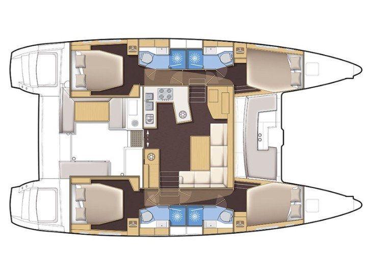 Lagoon 450 S - 4 + 2 cab. - Yacht Charter Sailica