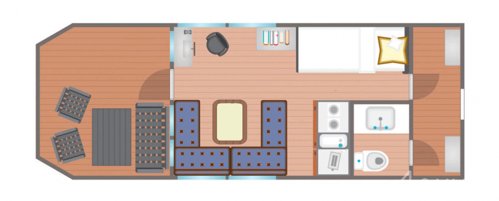 Houseboat Kompakt - Yacht Charter Sailica