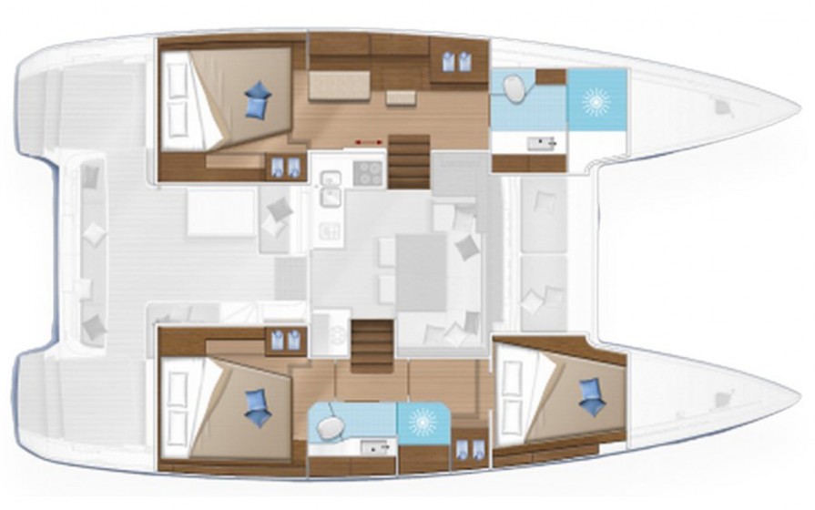 Lagoon 40 - 3 cab - Yacht Charter Sailica