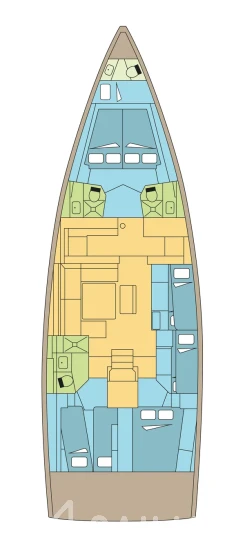 Dufour 530 Smart Electric 6 + 1 cab. - Yacht Charter Sailica