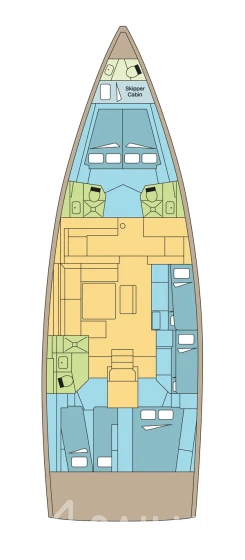 Dufour 530 Smart Electric 6 + 1 cab. - Yacht Charter Sailica