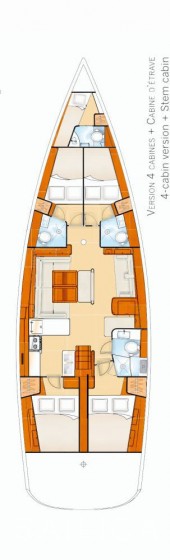 Oceanis 54 - 4 + 1 cab. - Yacht Charter Sailica