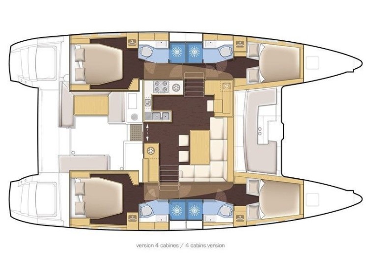 Lagoon 450 S - 4 + 2 cab. - Yacht Charter Sailica